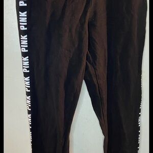 Black PINK Logo Leggings